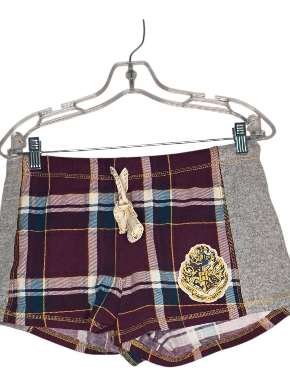 Harry Potter Gryffindor Checkered Lounge Shorts House Crest Emblem Women Medium